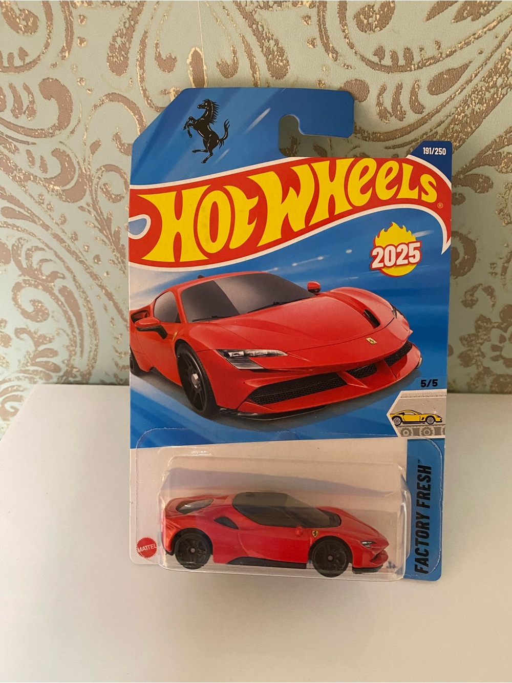 Hot Wheels 2025 Ferrari Red Die-Cast Car
